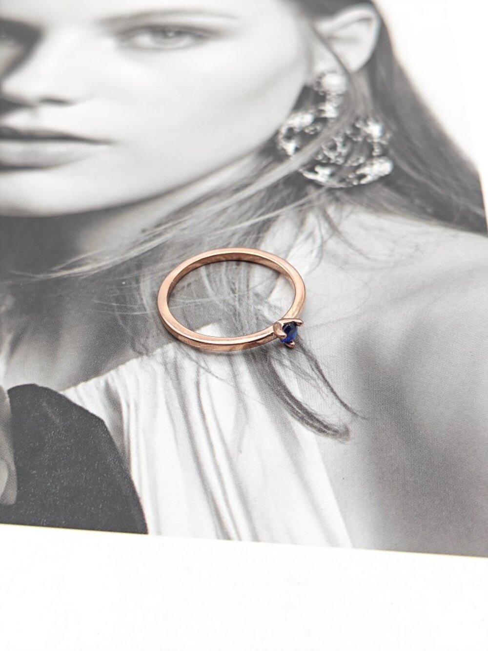 Pandora Stellar Blue Solitaire Ring - Picture 5 of 7